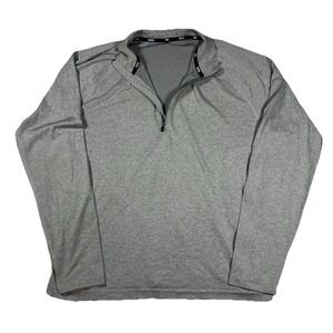 Rhone Commuter Quarter Zip 1/4 Pullover Performance Mens Large Grey Mock READ